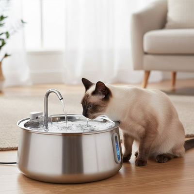 Fontaine a eau chat Felipure inox